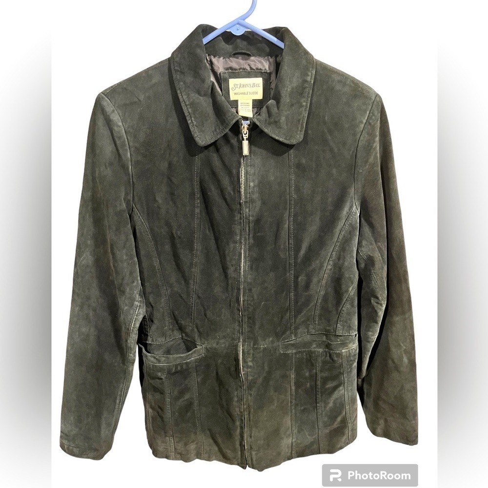 St. John's Bay Black Washable Suede Jacket